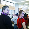 Val and Sean at the airport