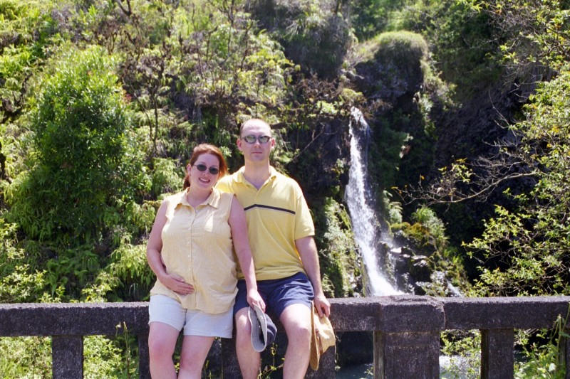 Mark and Tanya at the falls