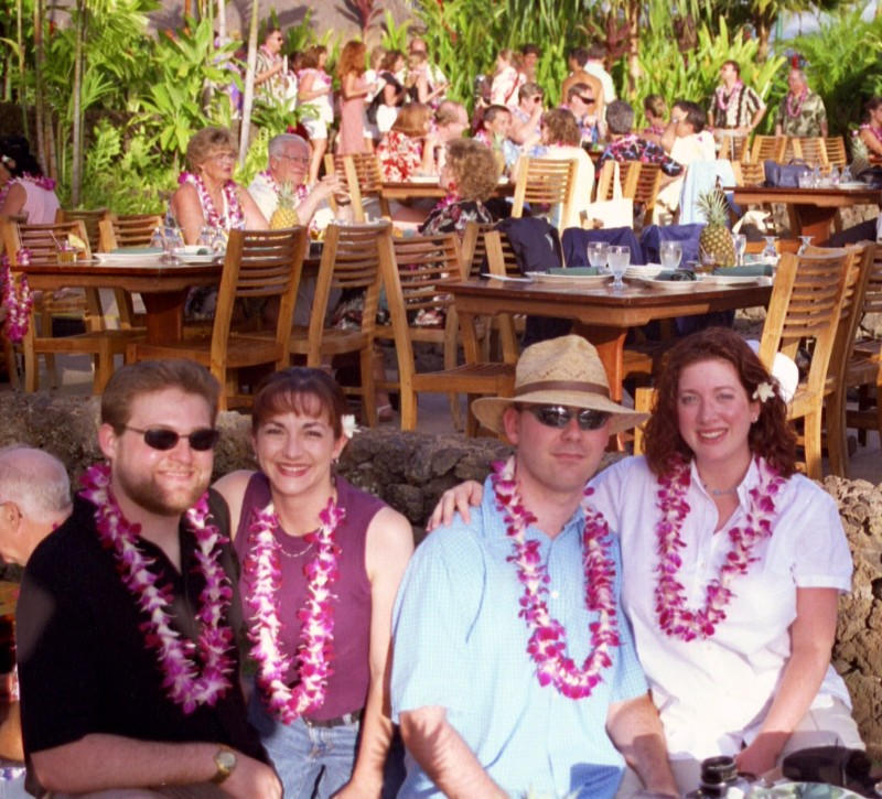 The gang at the Luau