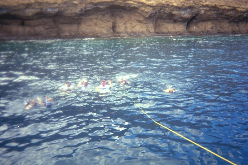 The gang in the water