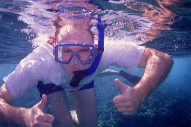 Mark snorkeling