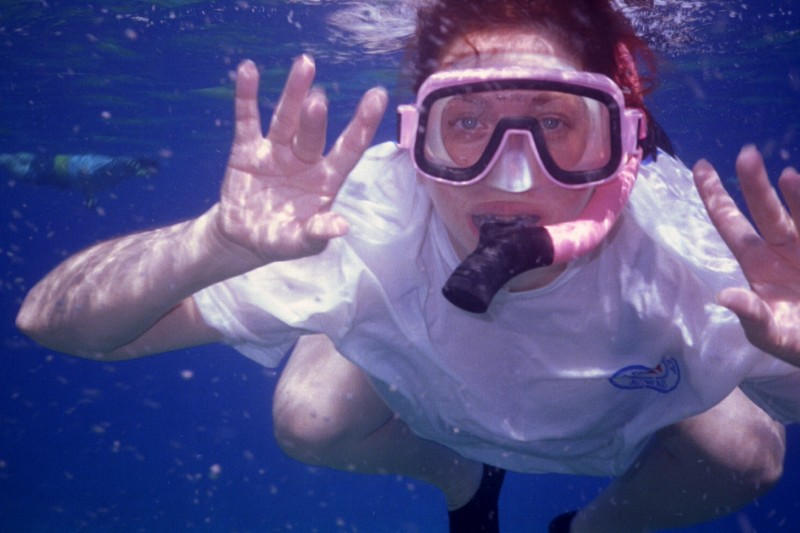Tanya snorkeling